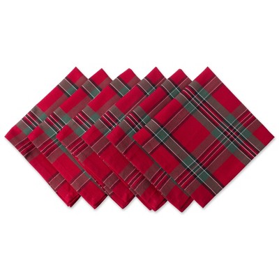 Design Imports Holiday Plaid Napkin Set/6