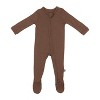 Larkspur Baby Zip Footie in Chestnut - 2 of 3
