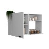 Vynxaria Modern 2 Wall Cabinet with Open Storage Shelves, Single Door, White - 4 of 4