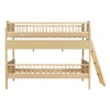 Whisen Twin Size Wooden Bunk Bed & Bed Frame with 3 Storage Shelves, Full-length Guardrail, Ladder - 4 of 4