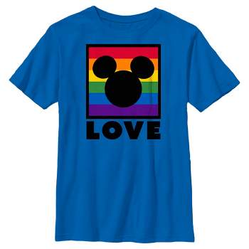 Kids Disney Mickey Pride Love Rainbow T-Shirt