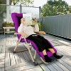 NewHome"67x22 Inch Chaise Lounger Cushion for Recliner, Rocking Chair, Sofa, and Deck Chair - Outdoor Mat"CoffeeGreyPurple&Red - 3 of 4