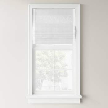 1pc Light Filtering Cordless Linen Blend Roman Window Shade White - Threshold™
