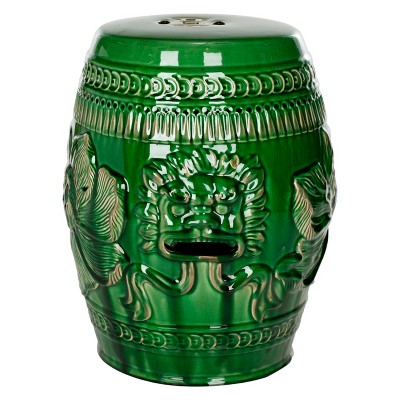 Chinese Dragon Stool - Green - Safavieh