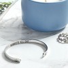 Zodaca Inspirational Silver Wrist Bracelet Cuff for Women, Namaste All Day, 2.6x2 In - 2 of 4