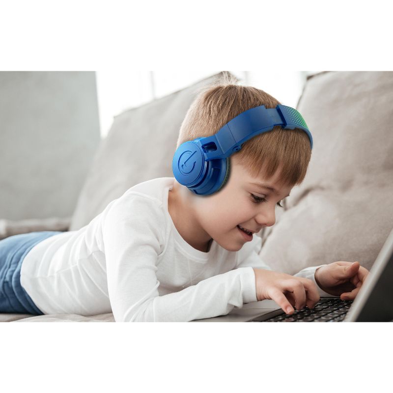 eKids Bluetooth Headphones for Kids, Over Ear Headphones for School, Home, or Travel – Blue (EK-B50B.EXv0), 5 of 6