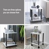 Syemin Square Side Table Set, Two-Layer Coffee Table with Tempered Glass Top for Modern Living Room, Clear, 15.75"*15.75"*19.45" - 3 of 4