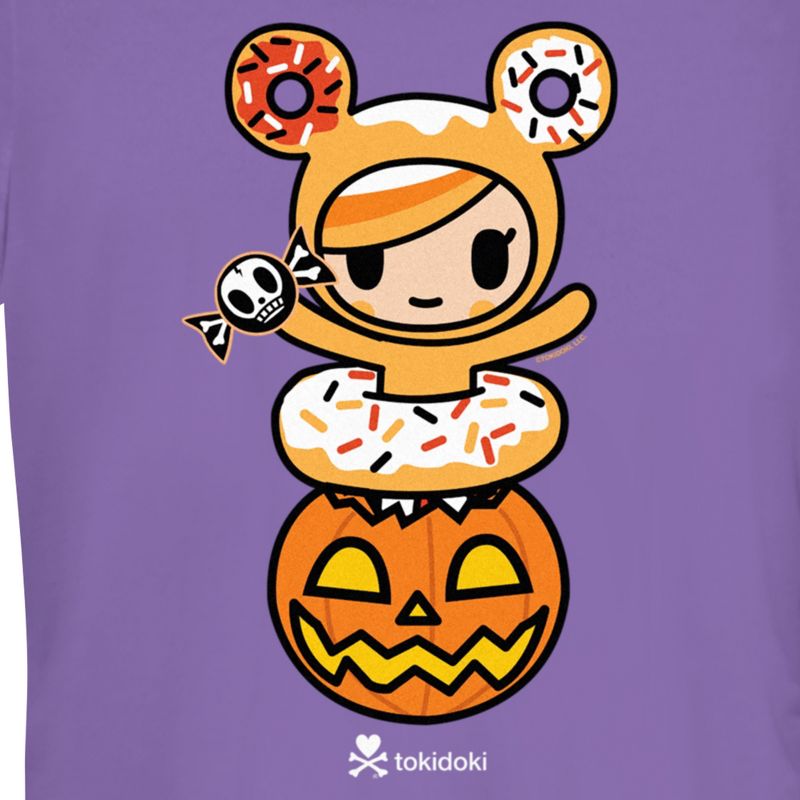 Juniors Womens Tokidoki Halloween Donutella T-Shirt, 2 of 5