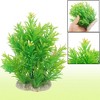 Unique Bargains Ceramic Base Flowers Green Emulated Water Grass Fish Tank Ornament 6.7" Yellow - 2 of 3