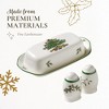 Spode Christmas Tree 3-Piece Hostess Set - Butter Dish with Lid, Salt Shaker, Pepper Shaker  - Dishwasher Safe Collectible Gift Set - 4 of 4