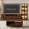 ATJafurn 3-Piece Entertainment Center, Mid-Century Modern Living Room Furniture Wood TV Stand and Coffee Table Set with Glass Display Cabinet - 4 of 4