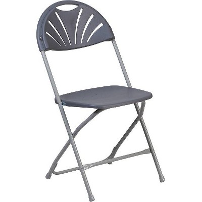 Riverstone Furniture Collection Plastic Folding Chair Charcoal