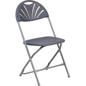 Riverstone Furniture Collection Plastic Folding Chair Charcoal, Grey