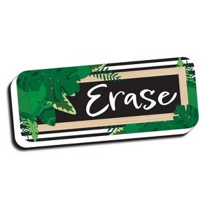 Ashley Productions Magnetic Whiteboard Eraser, Boho Style Leaves with Border, 2" x 5" (Pack of 6) - 1 of 1