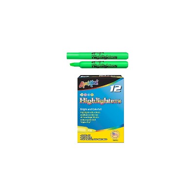 Liqui-Mark Tank Fluorescent Highlighter Chisel Tip Green Dozen (61211)