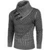 COOFANDY Men's Knitted Turtleneck Sweater Long Sleeve Slim Fit Designer Shawl Collar Pullover - 2 of 4
