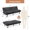 Dyonery Convertible Futon Sofa Bed with Detachable Cushion & Adjustable Backrest ,Folding Memory Foam Folding Loveseat Sleeper for LivingRoom - 2 of 4