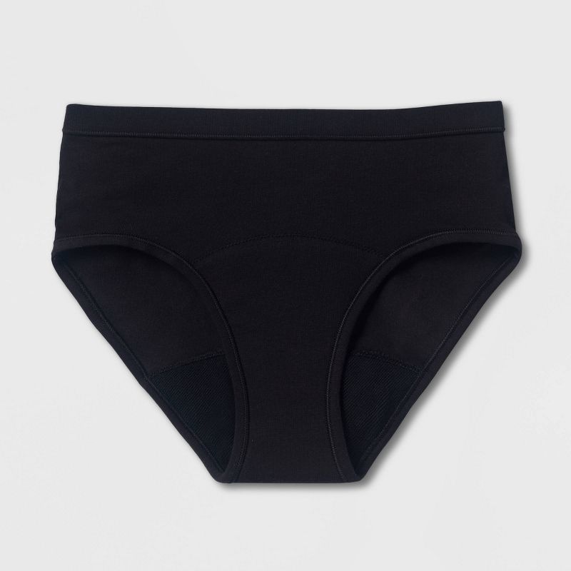 Thinx Teen's 3pc Classic Combo Briefs Period Underwear - Black/Blue/Gray, 5 of 15