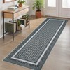Washable Rugs for Living Room, Non Slip Modern Border Area Rug - 2 of 4
