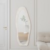 Lyngins Flannel Full Length Mirror, Wave Floor Mirror with Stand for Bedroom, Dual Use (Oblique/Wall/Standing), Full Body Mirror for Dressing Room - 2 of 4