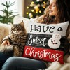 Christmas Throw Pillow Covers 18" x 18", Set of 4 Christmas Home Decor - 4 of 4