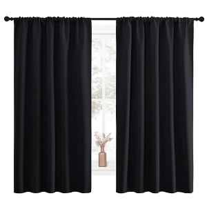 NICETOWN Blackout Curtains Rod Pocket Thermal Insulated Privacy Drapes (2 Panels) - 1 of 4
