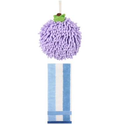 REGALWOVEN Soft Absorbent Bathroom Hand Towel Set 6" x 6"/13" x 29" 2 Packs