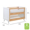 BreathableBaby Breathable Mesh 3-in-1 Convertible Crib, Beech & White, Greenguard Gold Certified - 3 of 4
