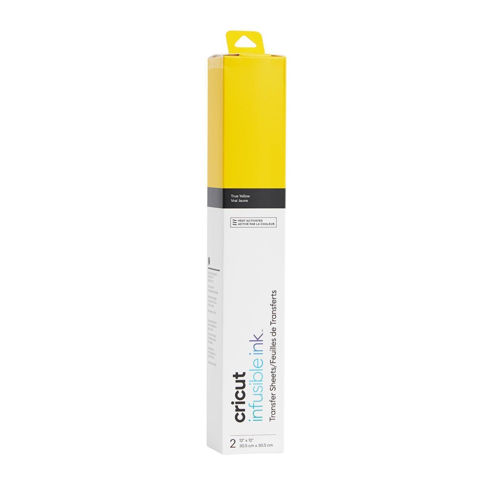 Cricut 2ct 12"x12" Infusible Ink Transfer Sheets - True Yellow: Heat Transfer Vinyl, Iron-On, Polyethylene Film