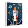 Stupell Industries Rocket Ship Ready for Flight Outer Space Planets Framed Giclee Art, White, 16" x 20" - 2 of 4