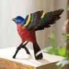 SPI Home Brass Colorful Bunting Figurine – 6" Hand-Painted Songbird Sculpture for Nature or Garden-Inspired Decor - 2 of 4