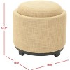 Chelsea Round Tray Ottoman - HUD8232 - Safavieh Couture - 4 of 4