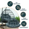 LeisureMod Modern Upholstered 2 Person Hanging Egg Swing Cushion with Headrest Large Breathable Folding Cushion - 3 of 4