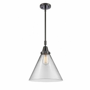 Cone - 1 Light Stem Hung Mini Pendant In Industrial Style-17.13 Inches Tall and 12 Inches Wide - 1 of 1