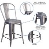 Flash Furniture 24'' High Clear Coated Indoor Counter Height Stool with Back - image 3 of 4