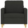 vidaXL Sofa Chair Upholstered Single Sofa Armchair for Living Room Fabric - Black 23.6" - 2 of 4