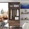 FUFU&GAGA Double Door 2-Drawer Wardrobe Contemporary Design Clothes Storage Organiser - 3 of 4
