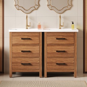 Bella Depot Bathroom Vanity with Ceramic Basin Sink and 3 Drawers - 1 of 4