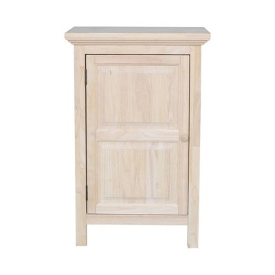 Light Wood Nautical Accent Cabinet with Adjustable Shelving