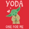 Men's Star Wars Valentine's Day Yoda One for Me Simple T-Shirt - 3 of 4