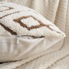 REGALWOVEN Geometric Soft Snowflake Fleece Throw Pillow Cover with Hidden Zippered for Sofa Living Room Chair Home Decor 2 Pcs - 3 of 4