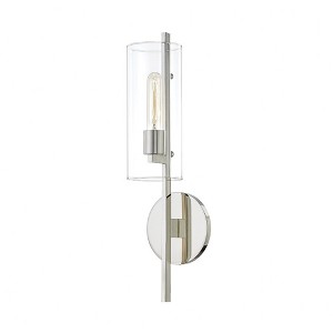 Mitzi Ariel 1 - Light Wall Light in  Polished Nickel Clear Glass Shade  Shade - 1 of 1
