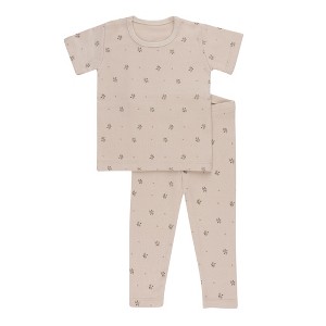 Aurora Classics- 2 Piece-Lounge Set - Kids Short Sleeve Pajama Set - Floral Print Collection - 1 of 4
