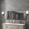 FAMYYT 60 in. W x 22 in. H Rectangular Aluminum Framed Wall Bathroom Vanity Mirror in Glossy Black - 2 of 4