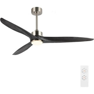 60"  Brushed Nickel Modern Ceiling Fan with Lights and Remote Integrated Led Light Ceiling Fan - 1 of 4
