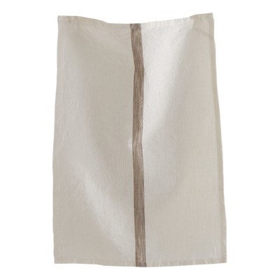 tagltd Linen & Cotton Single Stripe Dishtowel Gray