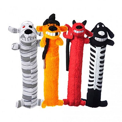 Multipet Loofa Dog 12-Inch Baseball Plush Dog Toy