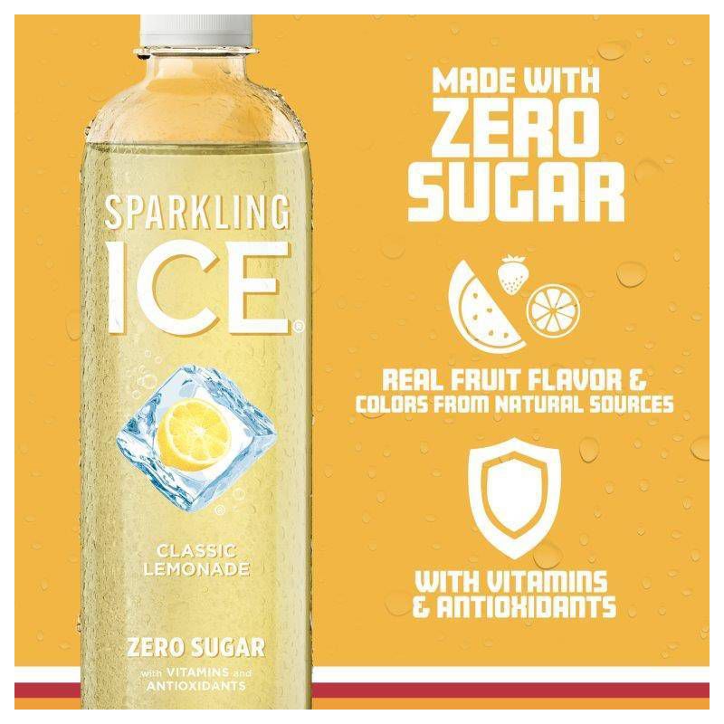 Sparkling Ice Classic Lemonade - 17 fl oz Bottle, 4 of 8