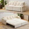 82.7"W 3-in-1 Convertible Sofa Bed with USB Charging, Storage & Cup Holders, Corduroy Sofa Couch Chaise Lounge - ModernLuxe - 2 of 4