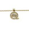 RMZ GOLD NYC Gold Filled High Polish Finish Fancy Necklace, Dolphin Design, with Garnet and White Micro Pave, Polished Finish, Golden Tone - 2 of 2